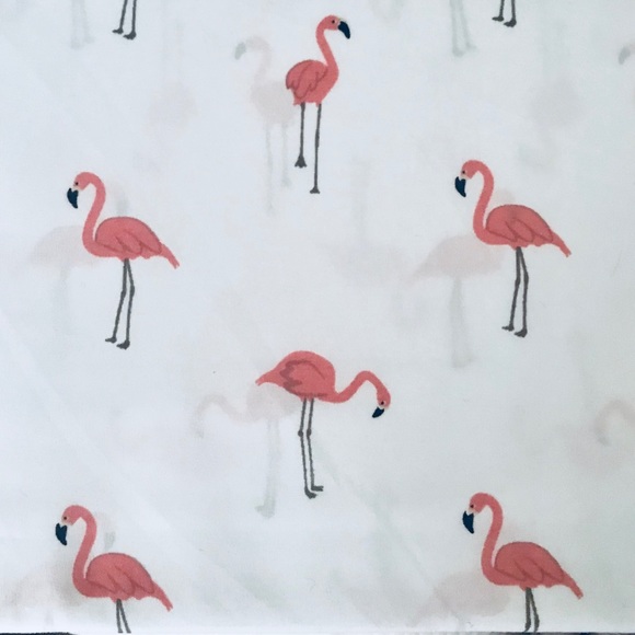 Cynthia Rowley White & Pink Flamingo Queen Sheets - Picture 8 of 8